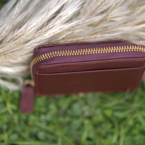 Smart Mini Wallet Red Wine Color